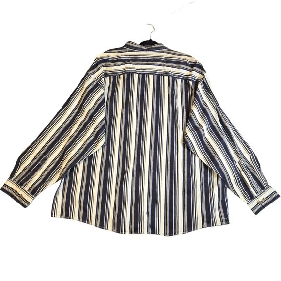 Vintage Private Club Sportswear K Mart Shirt Mens 2XL Stripes Long Sleeve NWT - Picture 5 of 10